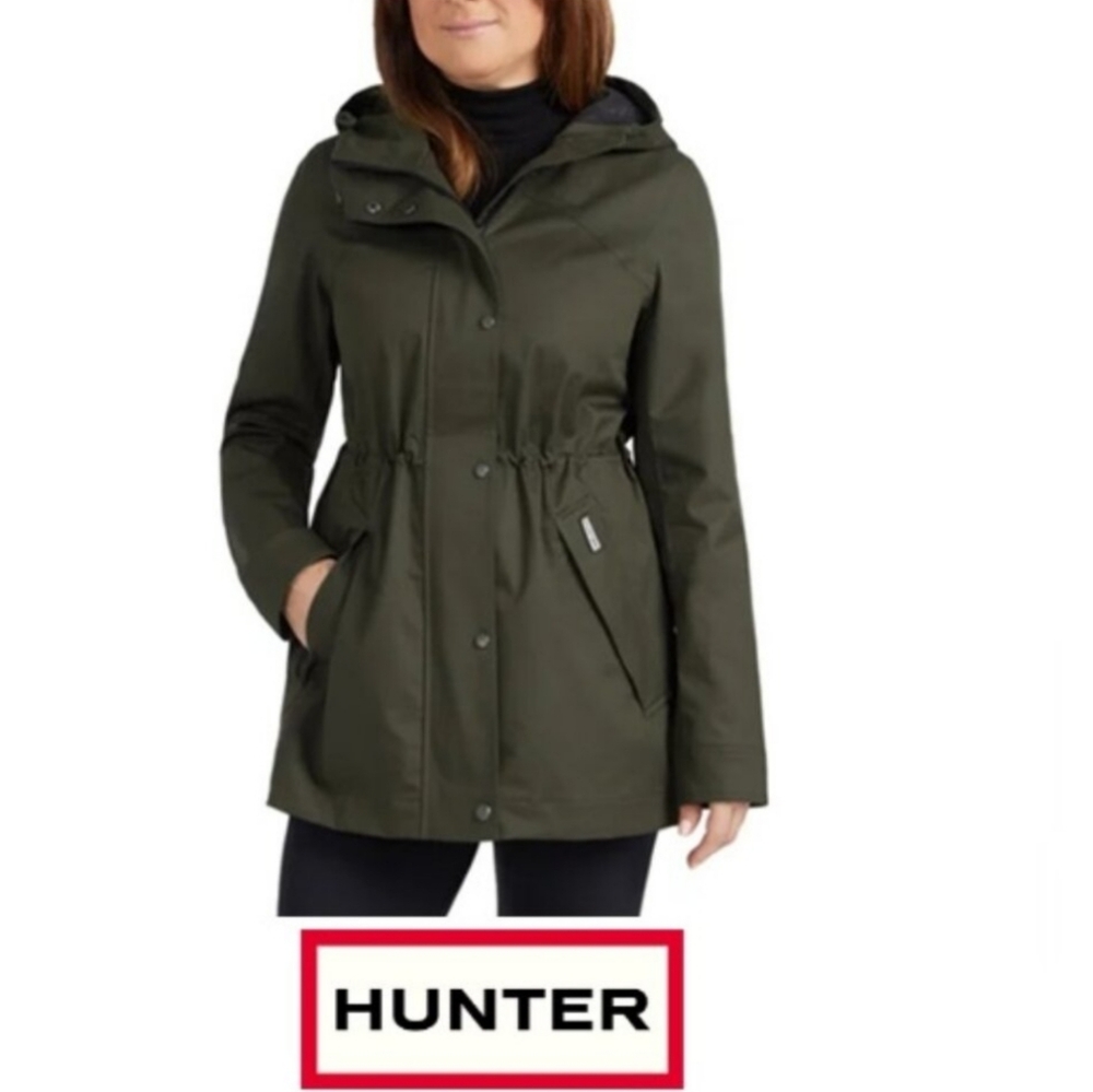 NWT Hunter Ladies' Water & Wind Resistant Rain Jacket, Olive